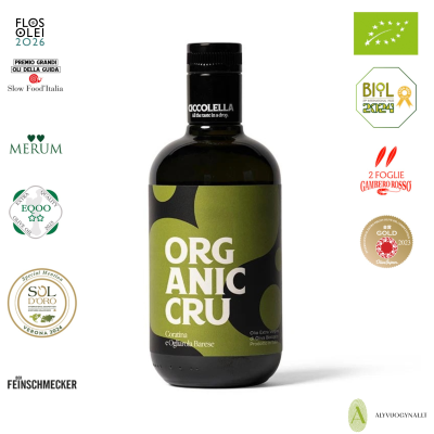 Organic Cru – Ekologiškas ypač tyras alyvuogių aliejus (Coratina & Ogliarola Barese) 250 ml